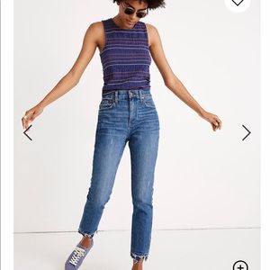 NWT Madewell Petite High-Rise Slim Boyjean